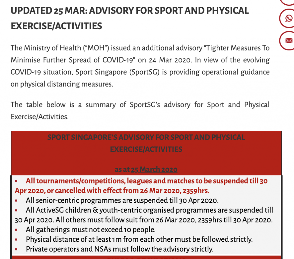 COVID-19 Latest Updates for all ActiveSG Sport Facilities - ActiveSG 2020-03-25 23-25-32